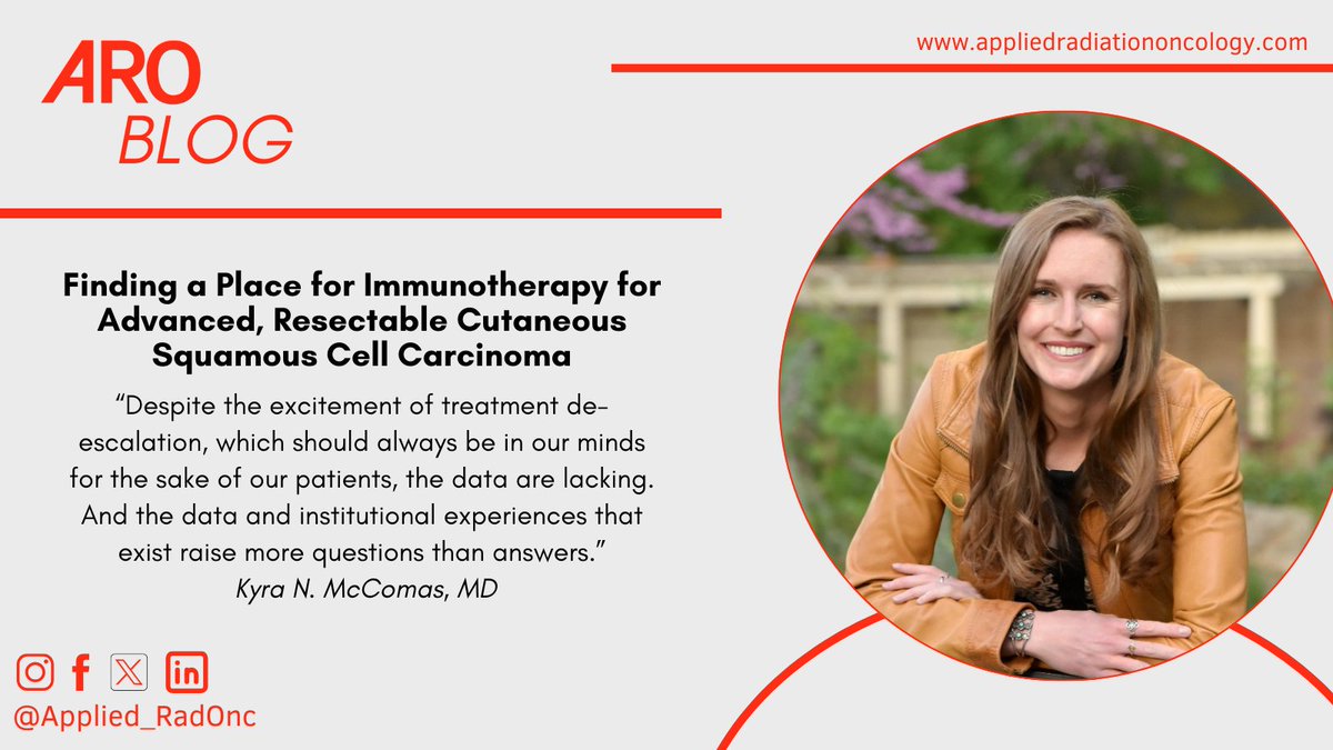 📢 New Blog! Finding a Place for Immunotherapy for Advanced, Resectable Cutaneous Squamous Cell Carcinoma Check it out ➡️ bit.ly/442Flkt @DrKyraWrites #RadOnc #Blog #RadOncEd #RadOncRes #Immunotherapy #SquamousCell