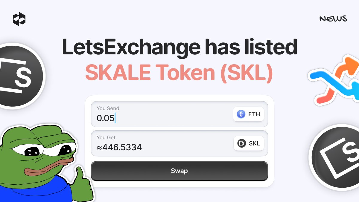 😎 Get hyped, fam! @letsexchange_io just dropped the @SkaleNetwork Token ( $SKL ) into the #trading arena! 🚀 Check out all the inside scoop on this listing right here! 🔥 #LetsNews, #LetsSwap letsexchange.io/blog/letsexcha…