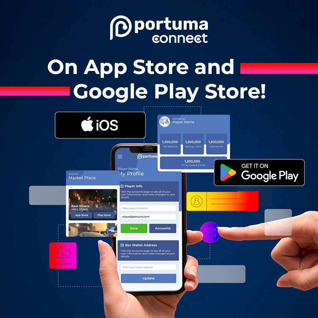 Portuma Connect application is online!🤩🚀 Portuma’s players will now be able to see their earnings, create withdrawal requests, view P2E games, and update their profile from the application! 🚀App Store: apps.apple.com/us/app/portuma… 🚀Google Play Store: play.google.com/store/apps/det…