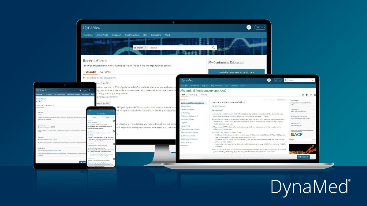 DynaMed provides easy to read topic pages that cover a wide range of conditions and diseases. DBTH staff and learners can access #DynaMed with an @OpenAthens account. You can also download the DynaMed app for your phone or tablet: dynamed.com/mobile #evidencebasedmedicine