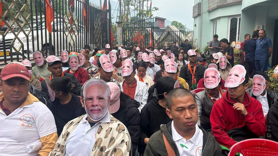 Campaigning for @BJP4Sikkim candidates Sh. Chewang Dadul Bhutia Ji in Martam-Rumtek MLA Constituency, Sh. Chetan Tashi Bhutia Ji for MLA Sangha and Sh. Dinesh Chandra Nepal Ji for MP Sikkim to make #ViksitSikkim of #ViksitBharat. #AbkiBaar400Paar #PhirEkBaarModiSarkar