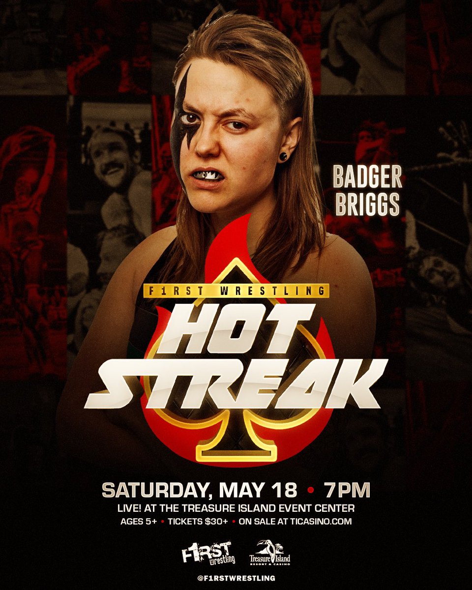 ＮＯＴ ＤＥＡＤ ＹＥＴ ． ． ． Badger Briggs is coming to @ticasino! 🔥𝑯𝑶𝑻 𝑺𝑻𝑹𝑬𝑨𝑲♠️ SATURDAY | May 18th Welch, Minnesota Doors 6pm | Show 7pm | Ages 5+ 🚨GET YOUR TICKETS NOW🚨 🎟️ ticketmaster.com/f1rst-wrestlin…