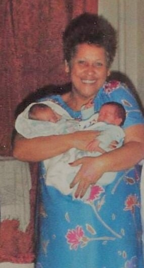 This is my mom holding my twin boys 36 years ago today. The most amazing experience I ever had. I was the only one in my neighborhood to have twins at that time. They're such great people today. I wish them a super Happy 36th.
