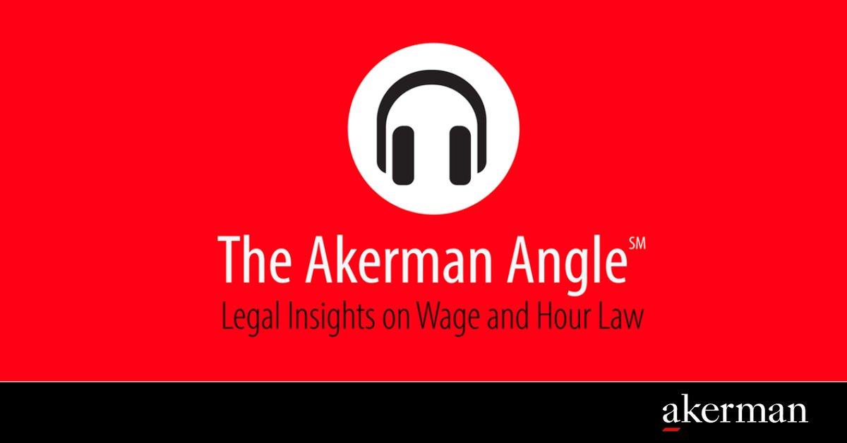 Akerman_Law's tweet photo. On the Akerman Angle Wage and Hour Podcast episode below Jeff Kimmel &amp; Damien DeLaney discuss developments in the courts on agreements to arbitrate employment disputes and what it means in the world of wage and hour litigation.
#laborlaw #employmentlaw

https://t.co/7DbFggcdFb https://t.co/t409ziDIt3