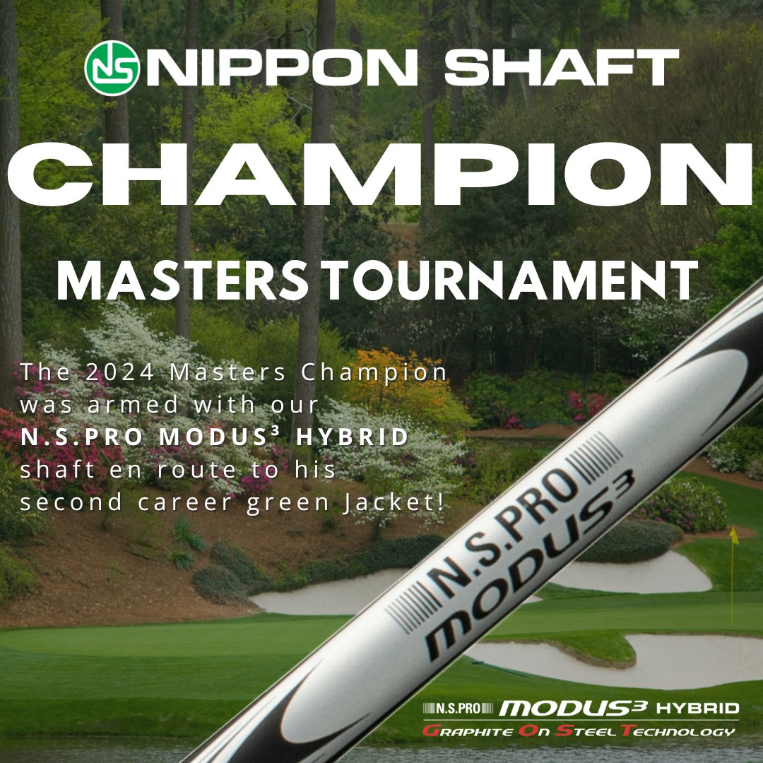 ⛳️🏆 🌸 Nippon Shaft triumphs at The Masters!⛳️🏆 🌸 Nippon Shaft would like to congratulate the 2024 Masters Champion! We are thrilled that the Champion has trusted our N.S.PRO MODUS³ HYBRID shaft in both of his Masters victories! #NipponShaft #MadeInJapan 🇯🇵