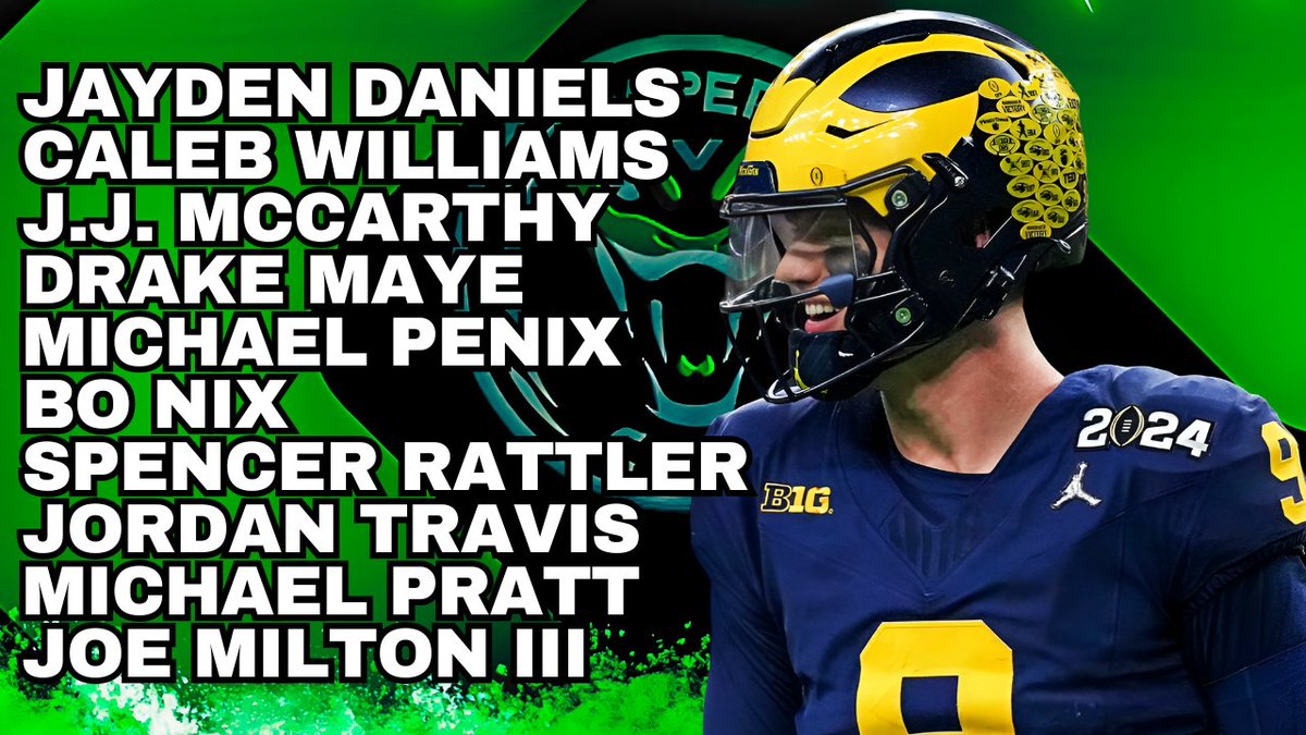 The NFL Draft is 10 days away, so I thought I'd drop my updated rankings, right here. Since March 18 McCarthy & Maye swapped spots Penix moved ahead of Nix (Rattler closing gap) Sam Hartman is out of the top 10 & Joe Milton is In @MyFantasyLeague