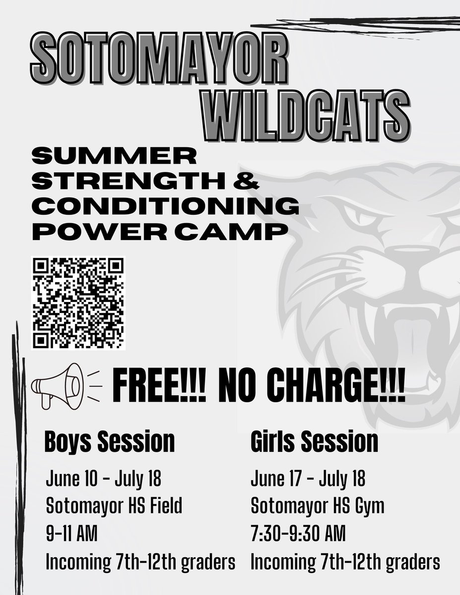 ‼️Summer Strength Camp Info‼️ @NISDSotomayor @WildcatsDen_SA