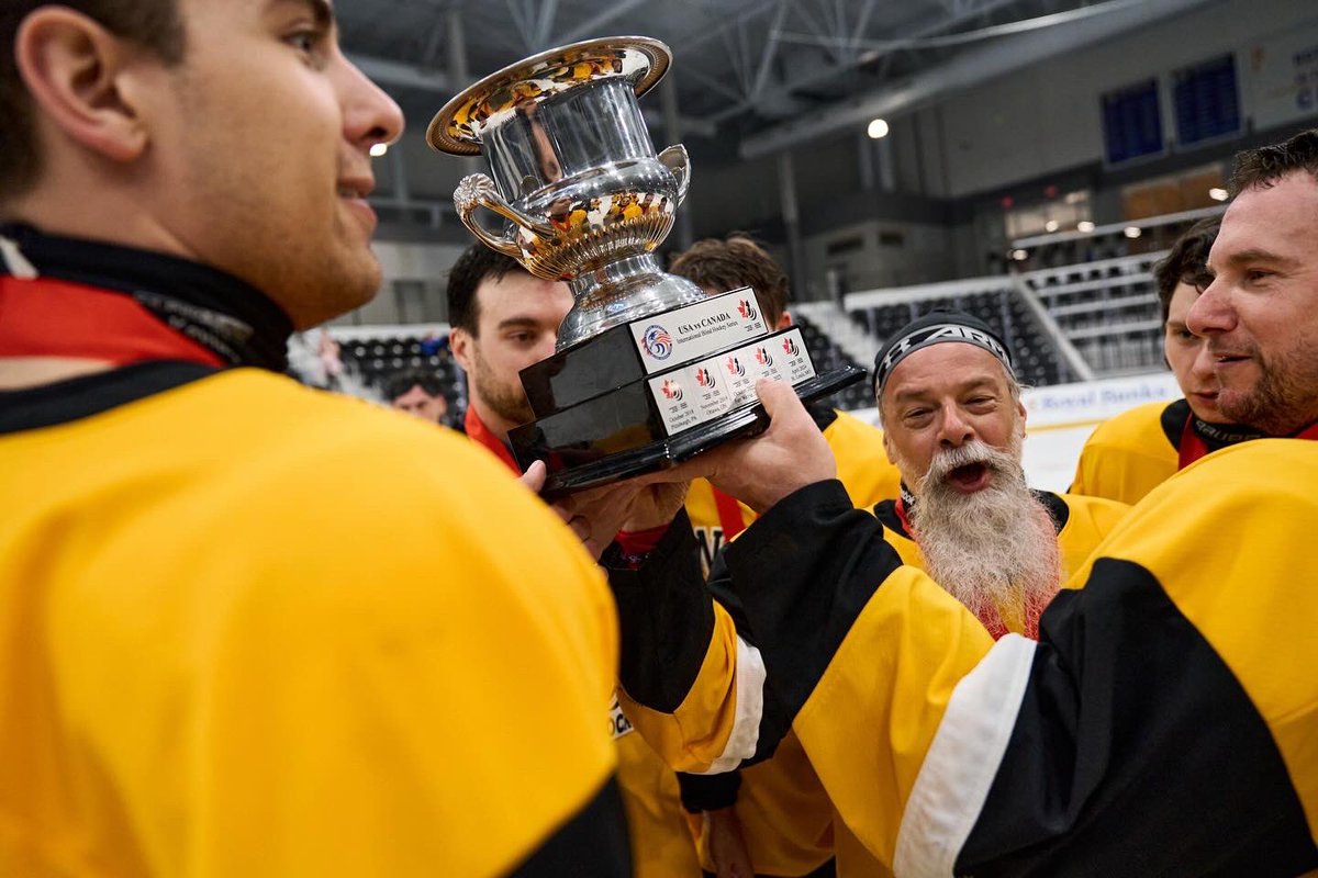 Trophy moments! Bringing it home. 🇨🇦 #BlindHockey #Parasport #TeamCanada
