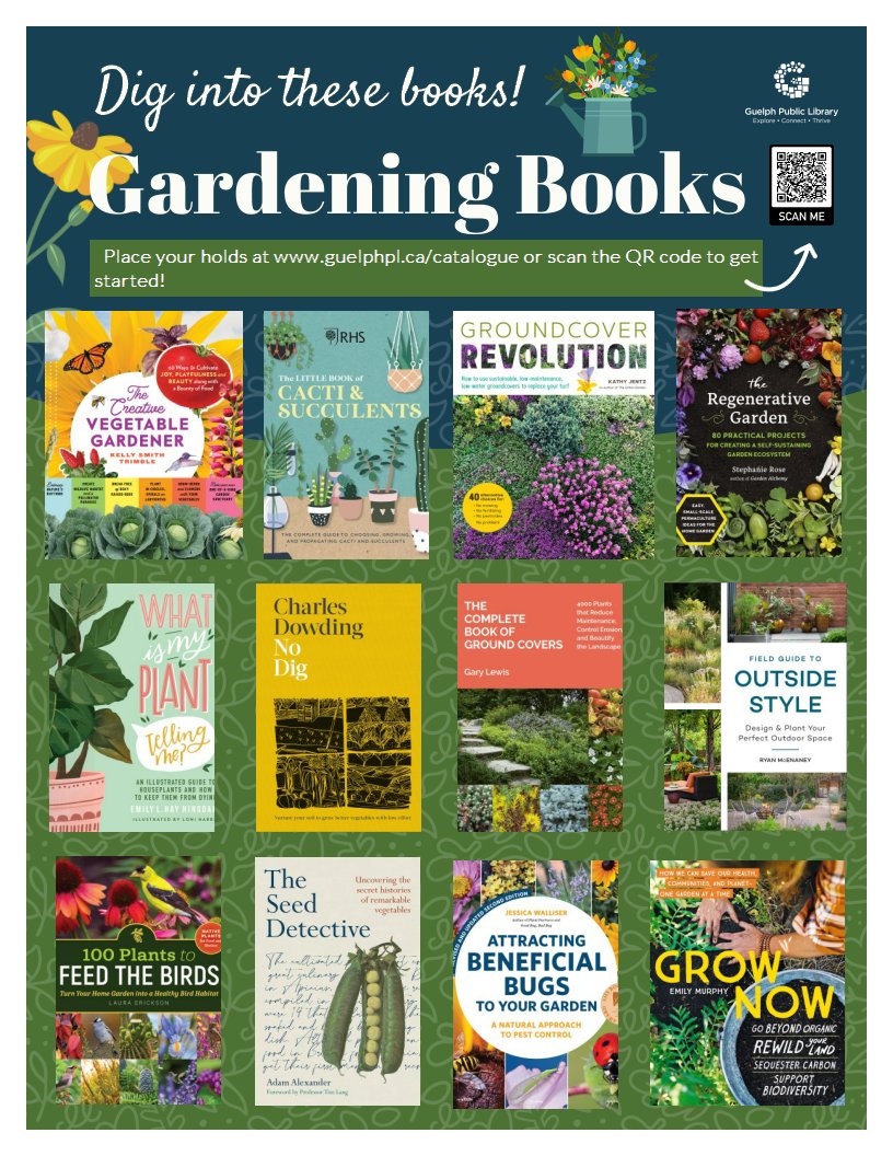 🌱 It's time to dig into these gardening books! 🌼 Place your holds ➡ tinyurl.com/2p8y4vm2