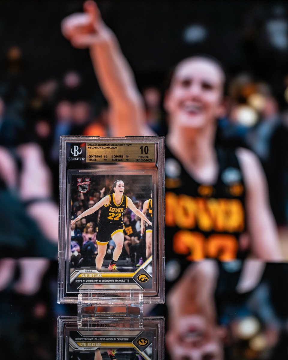 PristineAuction's tweet photo. The Number 1 pick in last night's WNBA draft π This Caitlin Clark 2023-24 Bowman University Now 2 RC (BGS 10) ending in the Prisitne Elite Auction on Sunday, April 28th. https://t.co/OShwVPCxPf
#CaitlinClark #HoopsStar #BasketballPhenom https://t.co/pVKLP3L9HD