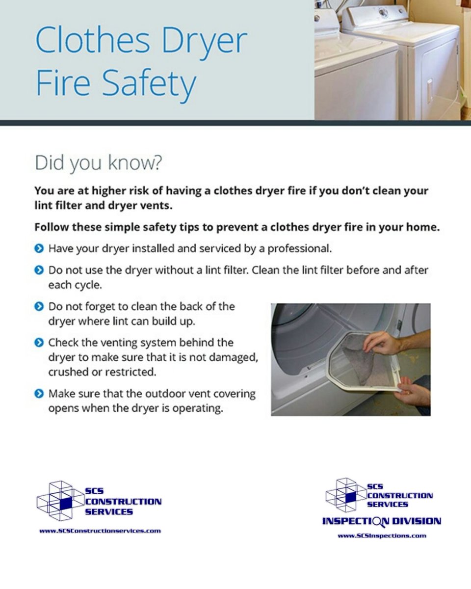 Clothes Dryer Fire Safety #Tips for #TipTuesday from @scsconstruction