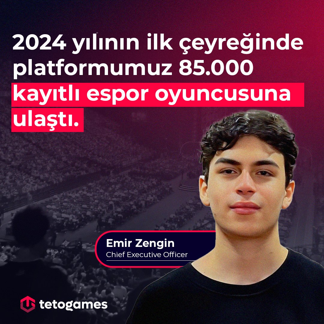tetogamestv's tweet photo. CEO Notu / Emir Zengin

"2024'ün ilk çeyreğiyle birlikte platformumuz, 85.000 kayıtlı e-spor oyuncusuna ulaştı. E-spor, günümüzün en hızlı büyüyen endüstrilerinden biri ve gençler arasında büyük ilgi görüyor. Markanızı e-sporla bir araya getirerek, genç ve dinamik bir kitleye erişebilir, markanızın görünürlüğünü artırabilirsiniz. E-spor'un genç ve geniş kitlesine markanızı duyurmanın heyecanını yaşayın!"

#esports #game #tetogames