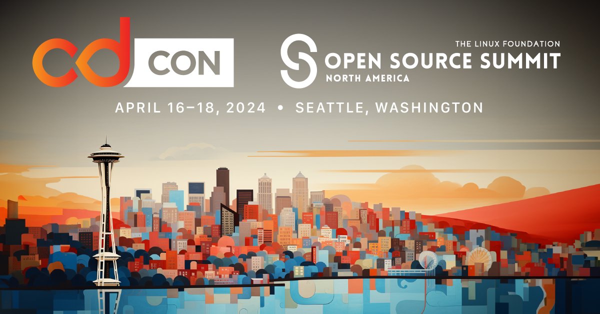 Happy #OSSummit NA 2024! 
#cdCon starts today at 11:20 am PDT in Terrace Suite 1 (Level 4)
View two-day schedule: hubs.la/Q02s_SfP0