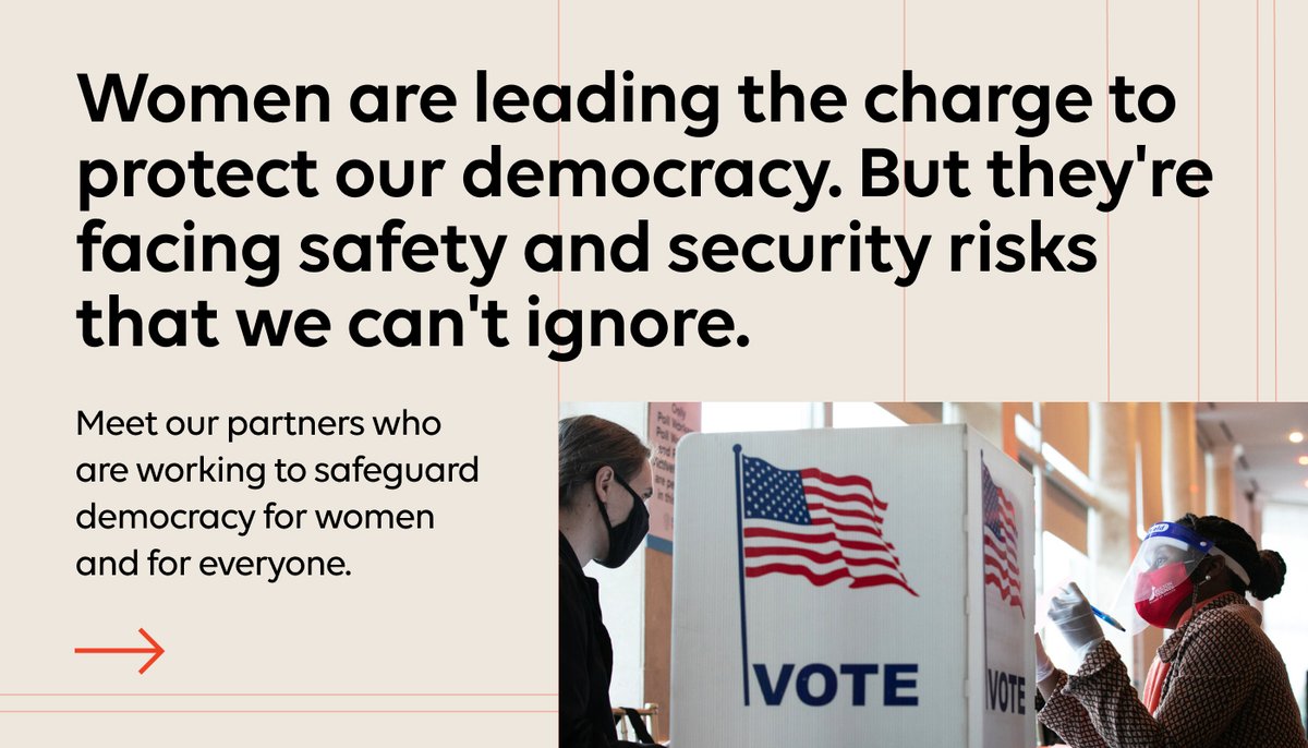 pivotaldotcom's tweet photo. If we want a functioning democracy that lives up to its promise, we need to do a better job of supporting women candidates, election officials, and poll workers. Our partners at @BrennanCenter, @statesunited, and @IssueOneReform are doing just that. https://t.co/ZLSh1LWapj