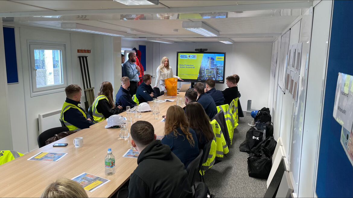 Great pictures from @bandkbuild who took their Year 2 apprentices around our Whitehall Riverside site in Leeds this week. The apprentices got to see the site up close, as well as hearing presentations on construction and logistics. linkedin.com/feed/update/ur…