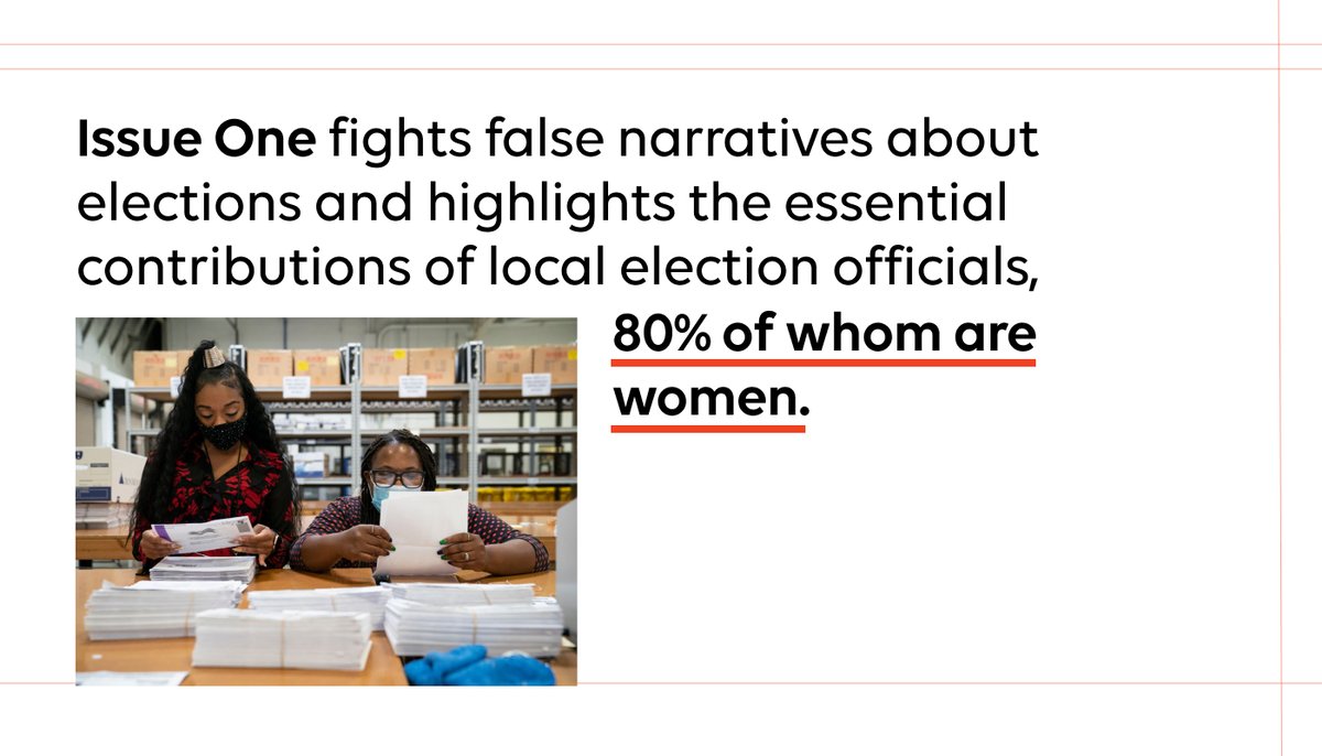 pivotaldotcom's tweet photo. If we want a functioning democracy that lives up to its promise, we need to do a better job of supporting women candidates, election officials, and poll workers. Our partners at @BrennanCenter, @statesunited, and @IssueOneReform are doing just that. https://t.co/ZLSh1LWapj