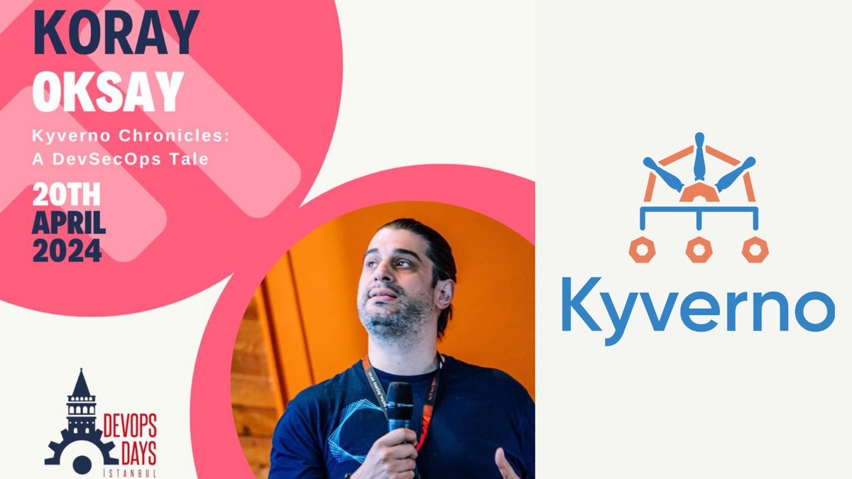 @korayoksay will be speaking at DevOpsDays İstanbul 2024! Get ready for 'Kyverno Chronicles: A DevSecOps Tale.' Register here: bit.ly/43ty6Sv #DevOps #DevOpsDays #DevOpsDaysIstanbul2024