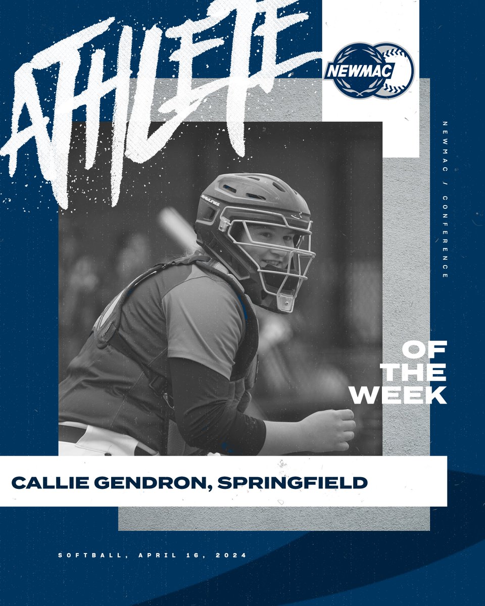 SOFTBALL 🥎 ATHLETE OF THE WEEK @SC_Pride Callie Gendron led the Pride to a 3-1 weekend as she hit .462 with 2 doubles, a home run and 4 RBI in a sweep of No. 25 MIT and a split with WPI. 🔗 ow.ly/JQgl50Rh4T2 #GoNEWMAC // #WhyD3