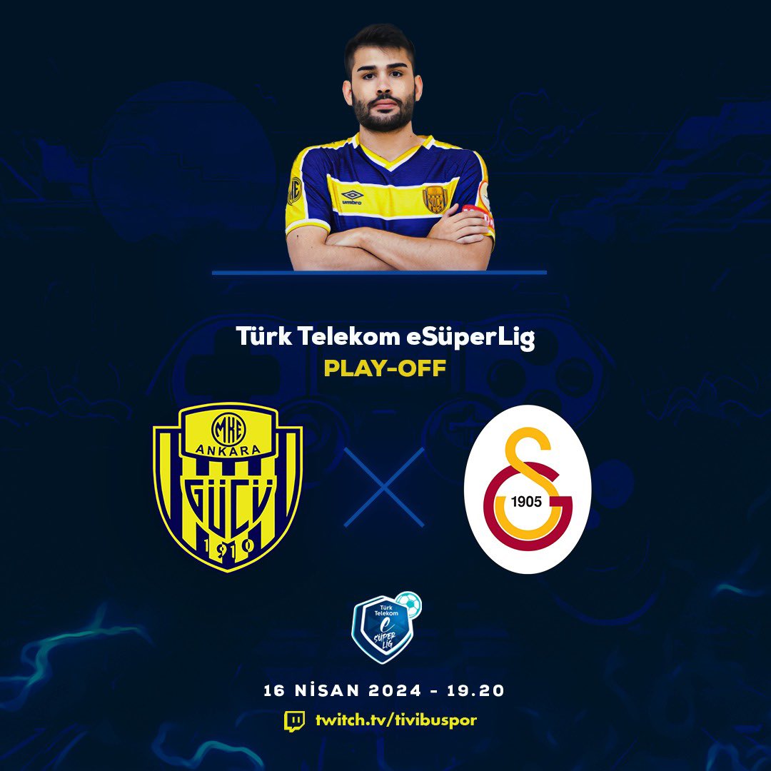 Türk Telekom eSüper Lig 2. Turda rakibimiz Galatasaray. Saat 19:20’de başlayacak karşılaşmayı Tivibuspor 4 veya twitch.tv/tivibuspor adresinden izleyebilirsiniz. @ankaragucu @turkcan_ulutas