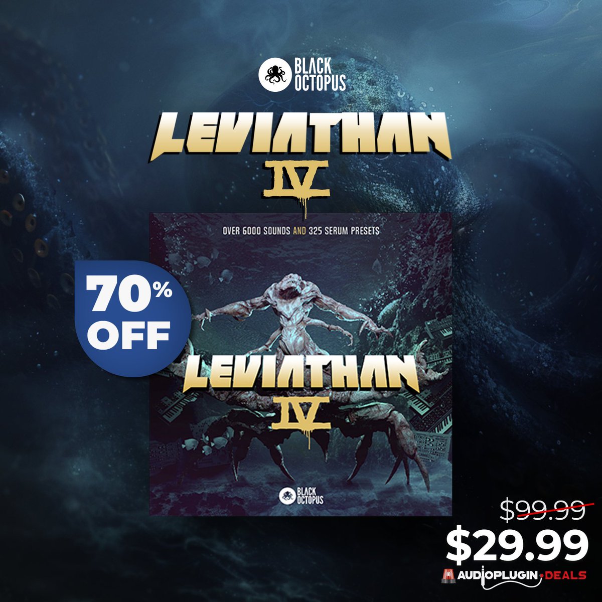 SampleSReview's tweet photo. ๐จ70% OFF Leviathan 4 by Black Octopus Sound
Get it๐https://t.co/jm3jfeiPnV
๐ฅ
#musicproduction #deals #musicproducer #composer #sounddesign #deal
#sampleaudiodeals #producerlife #samplepack #musicsoftware #audio #serum #leviathan4 #blackoctopus https://t.co/2ZQ162Fj1z