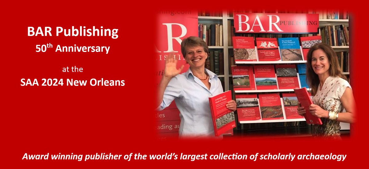 BAR_Publishing's tweet photo. The countdown to #SAA2024NOLA begins! Our Managing Director Birgit and our Editorial Director Jacqueline are both now en route to New Orleans. If you have any book proposal ideas or fancy browsing our latest titles, do drop by the stall to say hello 👋 📚 https://t.co/0bD26Bug4O