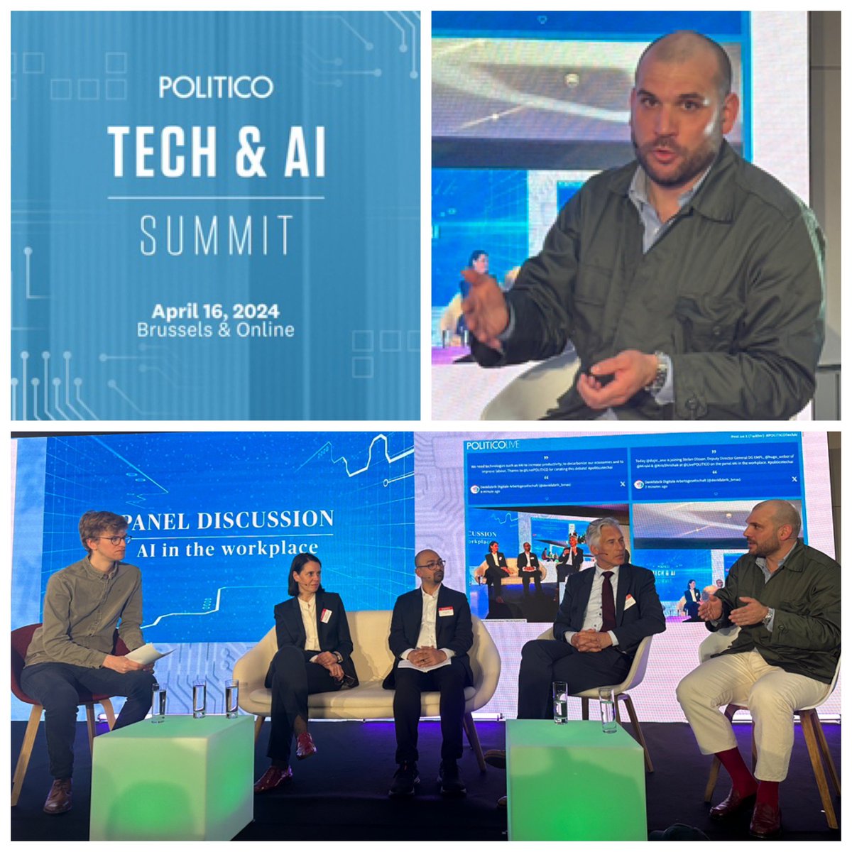 Insightful exchange at <a href="/POLITICOEurope/">POLITICOEurope</a> #POLITICOTechAI with <a href="/hugo_weber/">Hugo Weber</a> shedding light on:
- Compliance costs hampering EU tech innovation.
- Urgency for enhanced digital talent access.
- AI making human work more efficient/productive - not replacing human !
🚀 #AI #Tech #EU