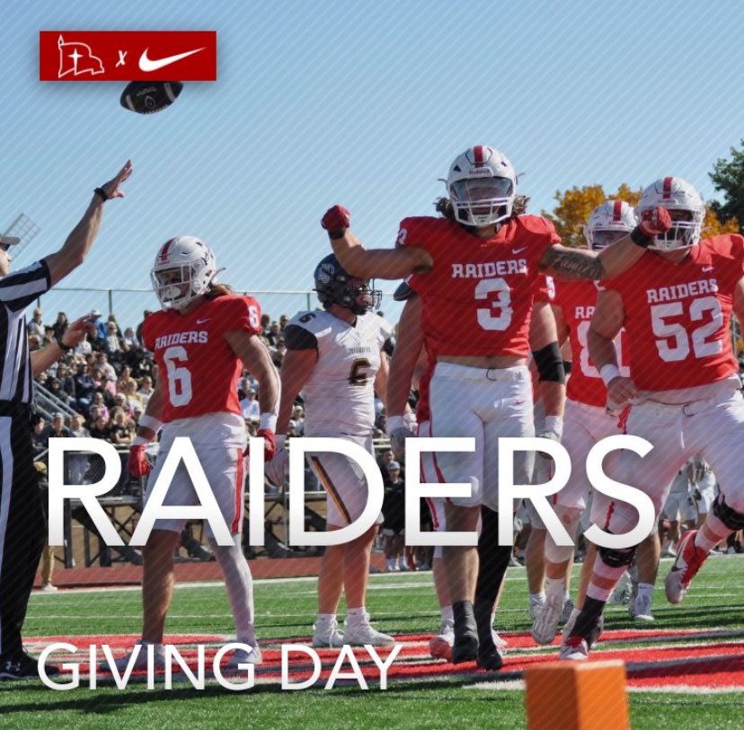 This Thursday is Raiders Giving Day! See below how you can support Raider Football and our other athletic programs: raidersgivingday.nwcraiders.com/pages/home-2642 #ChooseExcellence