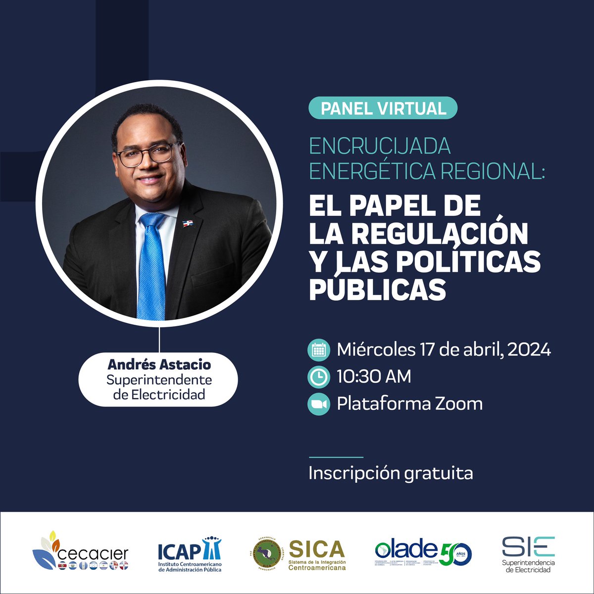 ICAP, OLADE y CECACIER invitan a este panel, que abordará el papel de la regulación y políticas públicas para atender los retos del sector y su transformación en oportunidades que impulsen una transición energética conducente al desarrollo sostenible en los países de la región.