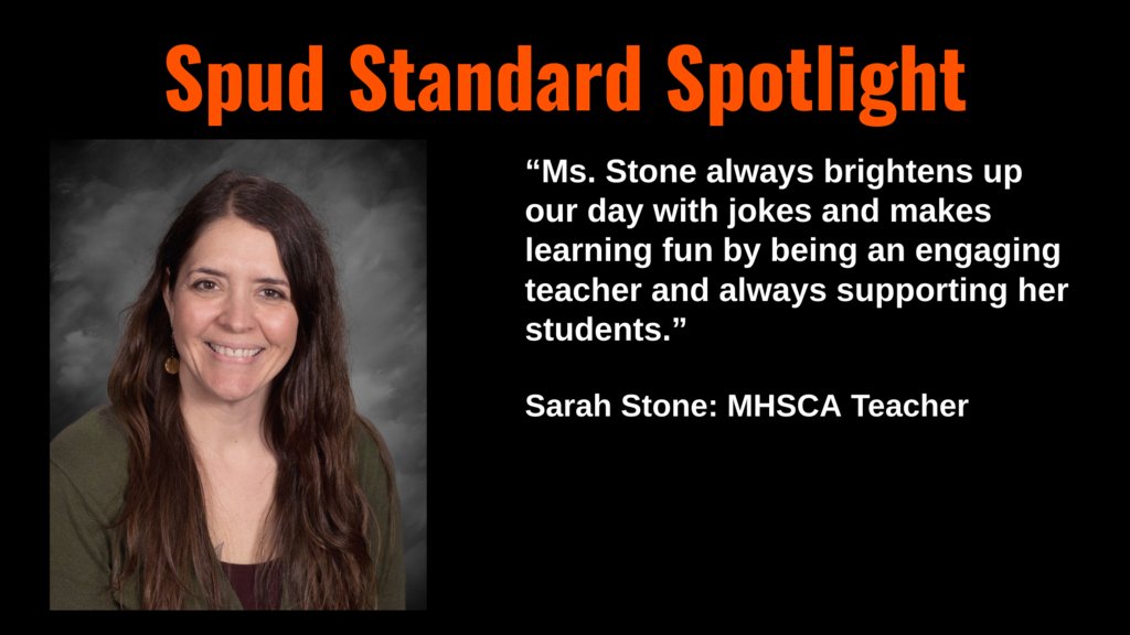 MoorheadHigh's tweet photo. MHS Spud Standard Spotlight | We would like to recognize Sarah Stone #SpudStandard https://t.co/PXTmtrK7lG