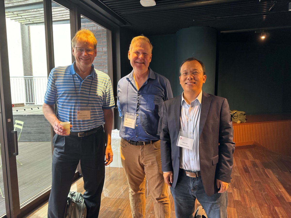 At @PhysRevFluids, our fantastic team of international scholars keeps paving the way for innovative fluids research. Here, our associate editors Prof Chao Sun (@Tsinghua_Uni), @EMeiburg (@ucsantabarbara), and @brsutherland (@UAlberta) pose for a photo in Okinawa. #fluiddynamics