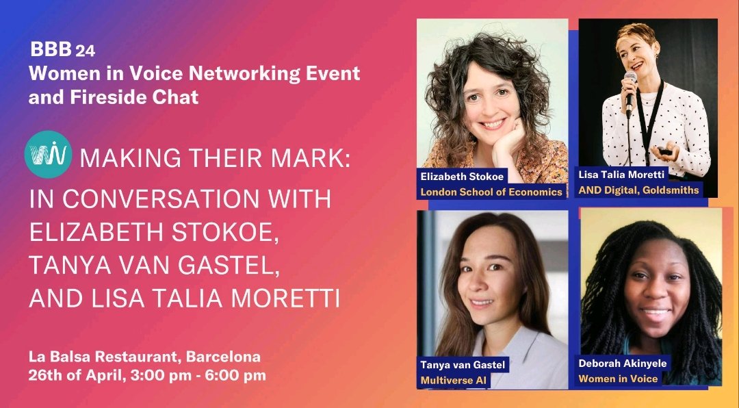 foundertanya's tweet photo. Next week I'm chatting about bias in generative AI with
- professor at London School of Economics and
- digital sociologist at AND Digitals
#barcelona #startupbcn https://t.co/8l33wSWULM