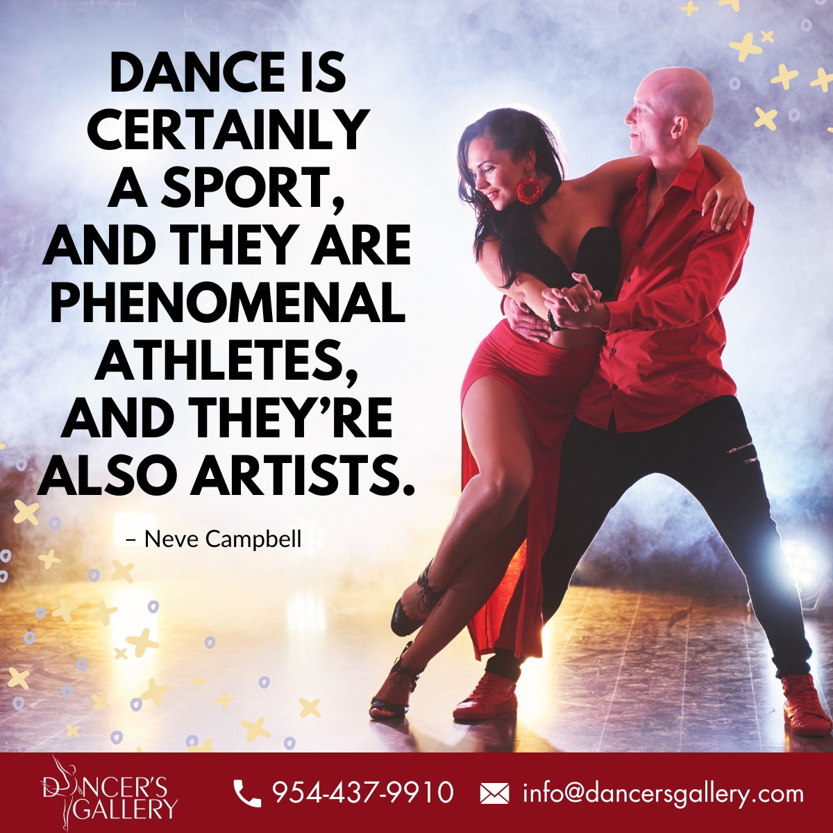 “Dance is certainly a sport, and they are phenomenal athletes, and they’re also artists.” – Neve Campbell

#quoteoftheday #dancestudiomiami #danceclasses #dancelover #dancelove #dancegoals #dancelife #lovefordance #miamidanceclasses #coopercitydancestudio #dancestudiocoopercity