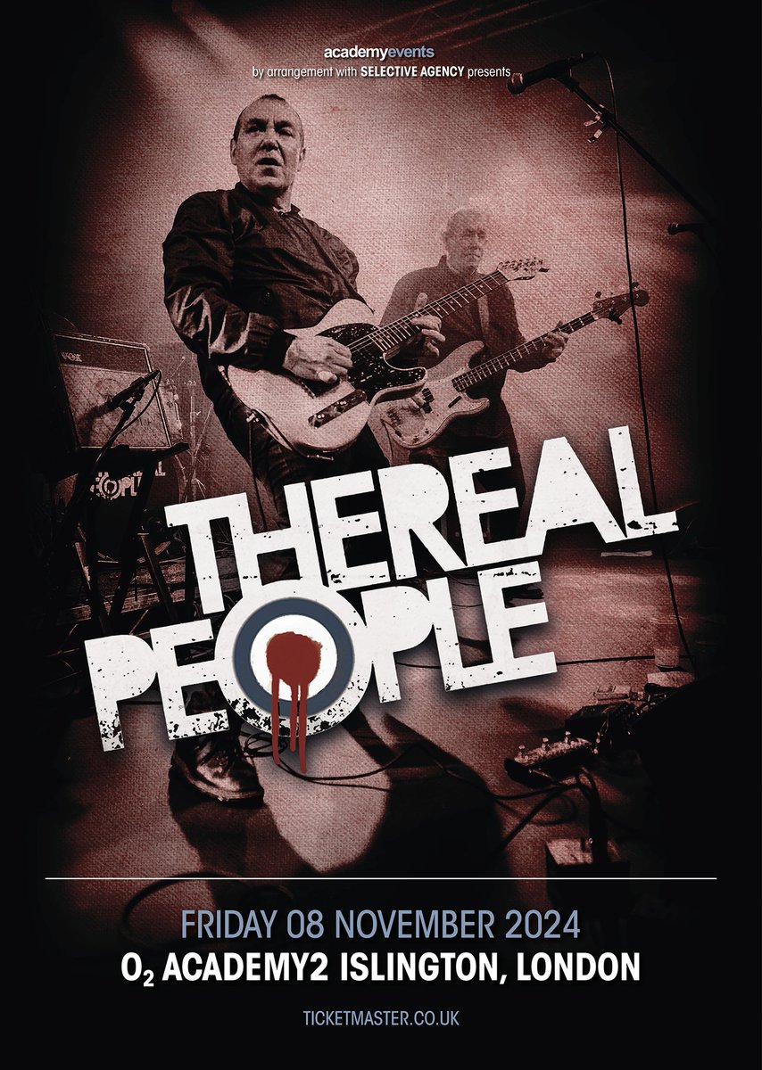 #TheRealPeople #London Friday 8th November @O2AcademyIsl Tickets Available ticketmaster.co.uk/event/3E00602A…