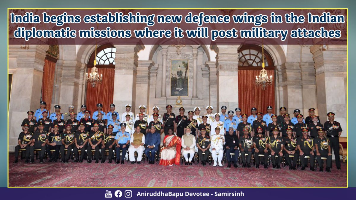 samirsinh189's tweet photo. India begins establishing new defence wings in the Indian diplomatic missions in #Djibouti, Tanzania, Mozambique, Ethiopia, Ivory Coast, Armenia, Philippines, Poland, etc., where it will post #MilitaryAttaches.

These military officials are expected to help achieve the target for #DefenceExports set by the Govt, facilitate India’s #DefenceProcurement, secure military #SupplyChains, mitigate #NationalSecurityRisks, handle adverse PR from inimical interests and business competitors, etc.

Besides new defence wings, the #IndianArmedForces, with a special focus on #Africa, are engaging with over 110 nations through #DefenseCooperation activities in the form of joint #MilitaryExercises, ship visits, officer exchanges, training missions, etc.

For the first time, India is upping its #DefenceDiplomacy as a tool of #statecraft and is effectively using it to secure national interests.