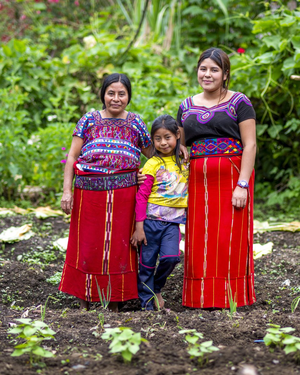 Say hello to Maria and her daughters. Maria is a smallholder farmer in Guatemala. 🇬🇹 Maria is insured by a WFP-backed insurance program that triggers insurance payments before extreme weather hits as frequent weather extremes put farming families at risk.