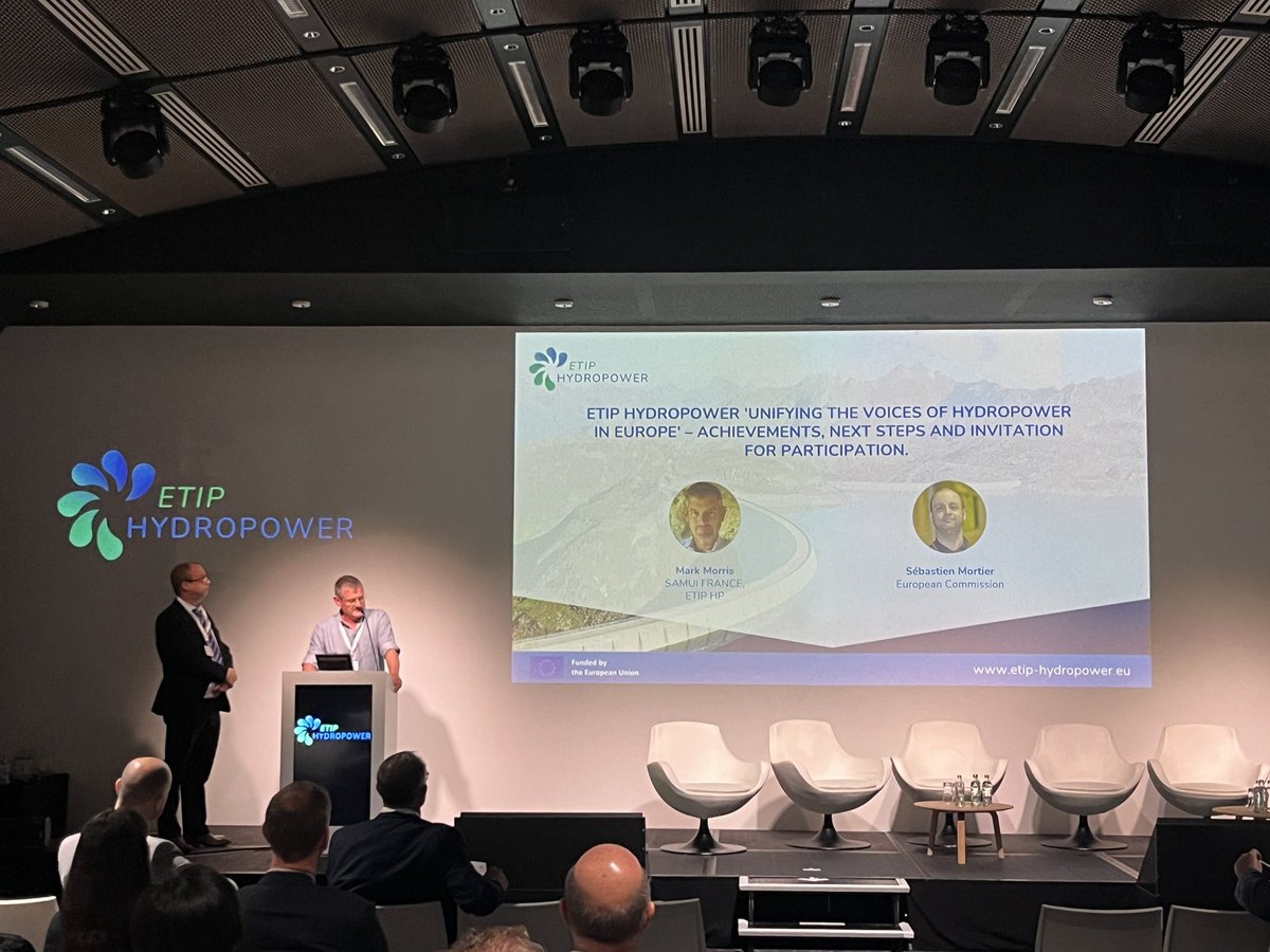 We are reaching the end of the BRUSEELS HYDROPOWER DAY! 💧⚡️ Our partners Mark Morris from SAMUI France and Sébastien Mortier from @EU_Commission are presenting the latest achievements and next steps within @euhydropower #hydropower #HPD #HPD24