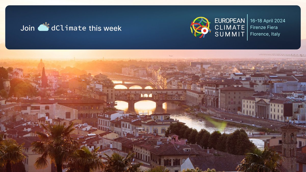 In Florence this week for the European Climate Summit hosted by IETA? Make sure to say hi to our head of carbon finance, Chamss Ould, who will represent dClimate and discuss scaling investment into nature-based solutions and Digital MRV.