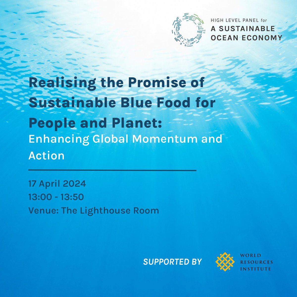 🌊TOMORROW🌊 'Realising the Promise of Sustainable Blue Food for People and Planet' event will take place at @OurOceanGreece hosted by the #OceanPanel. 📆 17 April 2024 ⏰ 13:00 - 13:50 Experts will discuss enhancing global action towards #SustainableBlueFood.