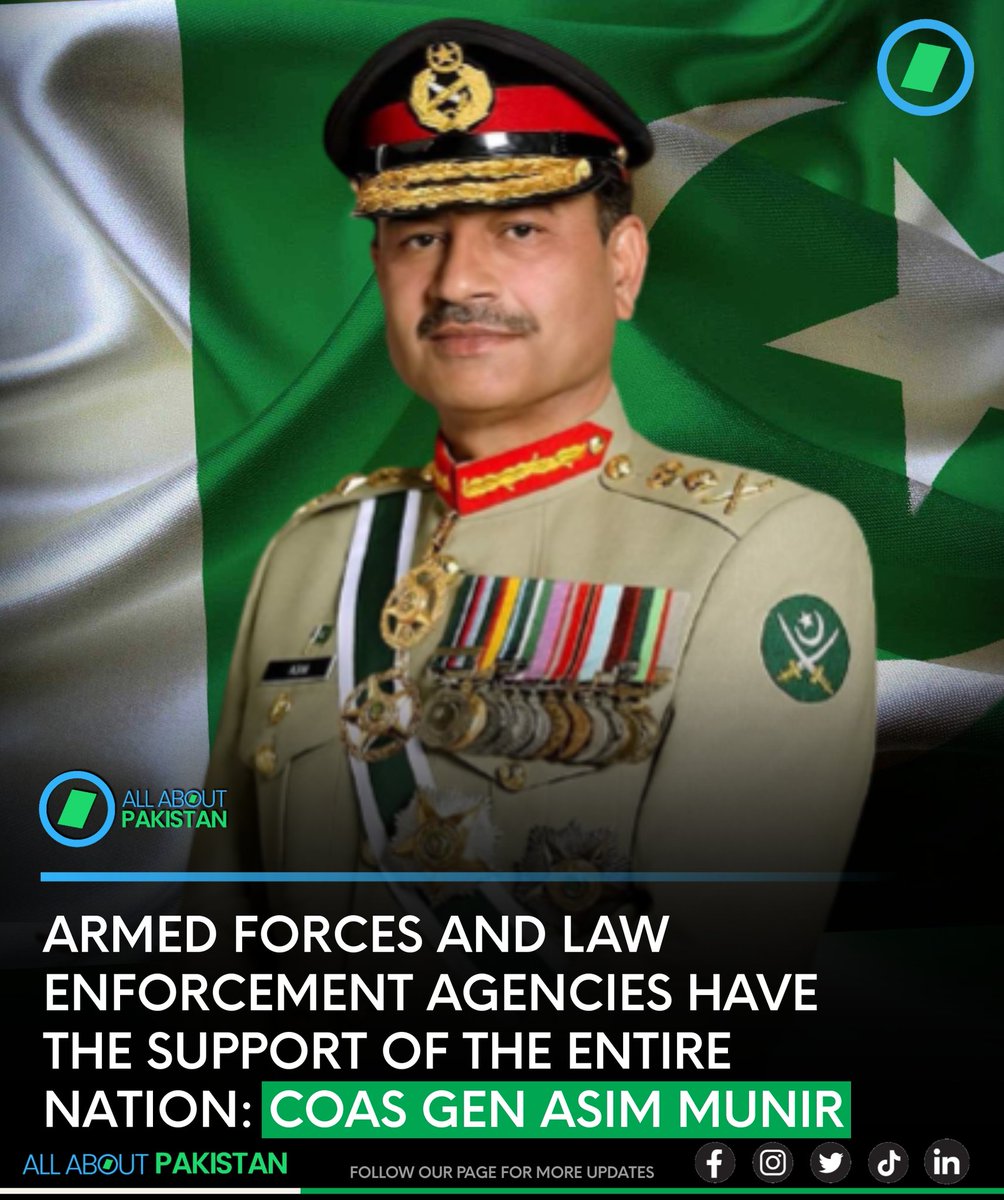 Armed Forces & LEAs of Pakistan, fully backed by the resilient nation, remain fully determined to permanently eliminate the menace of t3rr*rïsm from Pakistan, InSha’Allah: General Syed Asim Munir COAS General Syed Asim Munir, NI (M), Chief of Army Staff (COAS) presided over the…