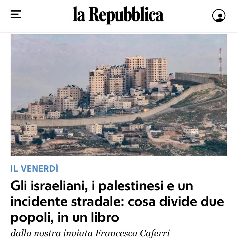 La volpe di Nathan, colone al quadrato, pensa di ripulire l’immagine della colonia d’insediamento🇮🇱 normalizzando l’occupazione sionista a suon di revisionismi e punti di vista suprematistai. Solo i palestinesi sono un popolo, sono i padroni di casa e sono divisi da muri 🇵🇸✌🏾