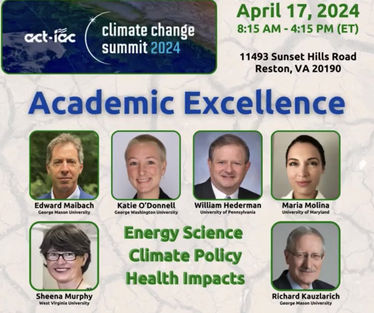 Grateful for the opportunity to showcase the outstanding initiatives @GWtweets that are contributing to climate action through cross-disciplinary research, training & advocacy! We’ll be focusing on how academic institutions can help provide expertise needed for informed decisions