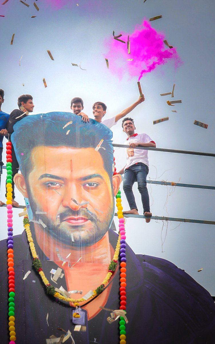 Huge Cutout Loading...🔥🔥🔥 at Sudharshan 35MM on April 20th 5PM...🥁🥁🥁🥁 Get Ready Tiger's 🐯🐯🐯 @tarak9999 #ManOfMassesNTR