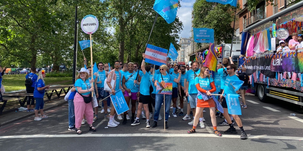 Are you an alum based in London? On Saturday 29 June, @UCLout will be taking part in the Pride in London march. Sign up to join @UCL staff and students marching loud and proud. 🏳️‍🌈 Register your interest 👉 bit.ly/3PUuxPp