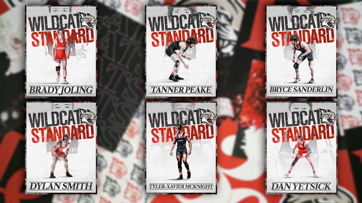 DavidsonWRES's tweet photo. Last night, we held our annual postseason banquet and recognized our dedicated student-athletes for their hard work this season. 

Up first, the 𝙒𝙄𝙇𝘿𝘾𝘼𝙏 𝙎𝙏𝘼𝙉𝘿𝘼𝙍𝘿 Award. 

These six 'Cats set the standard for us on and off the mat!

#OnlyOne ♦️ https://t.co/qIXXZFyFOU
