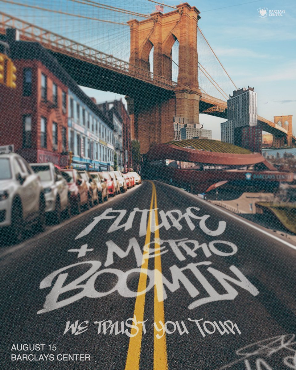 JUST ANNOUNCED: @1future & @MetroBoomin - We Trust You Tour comes to Brooklyn on August 15. Get tickets Friday, April 19 at 10AM. 🎫:bit.ly/3U1MWLr