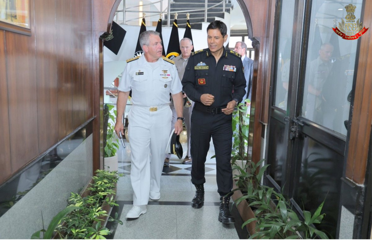 Rear Admiral Jeromy B. Williams, Commander of SOCPAC, led a U.S delegation to NSG Headquarters and met with Sh Daljit Singh Chawdhary, IPS, DG NSG. The meeting focused on enhancing bilateral cooperation on counter terrorism.