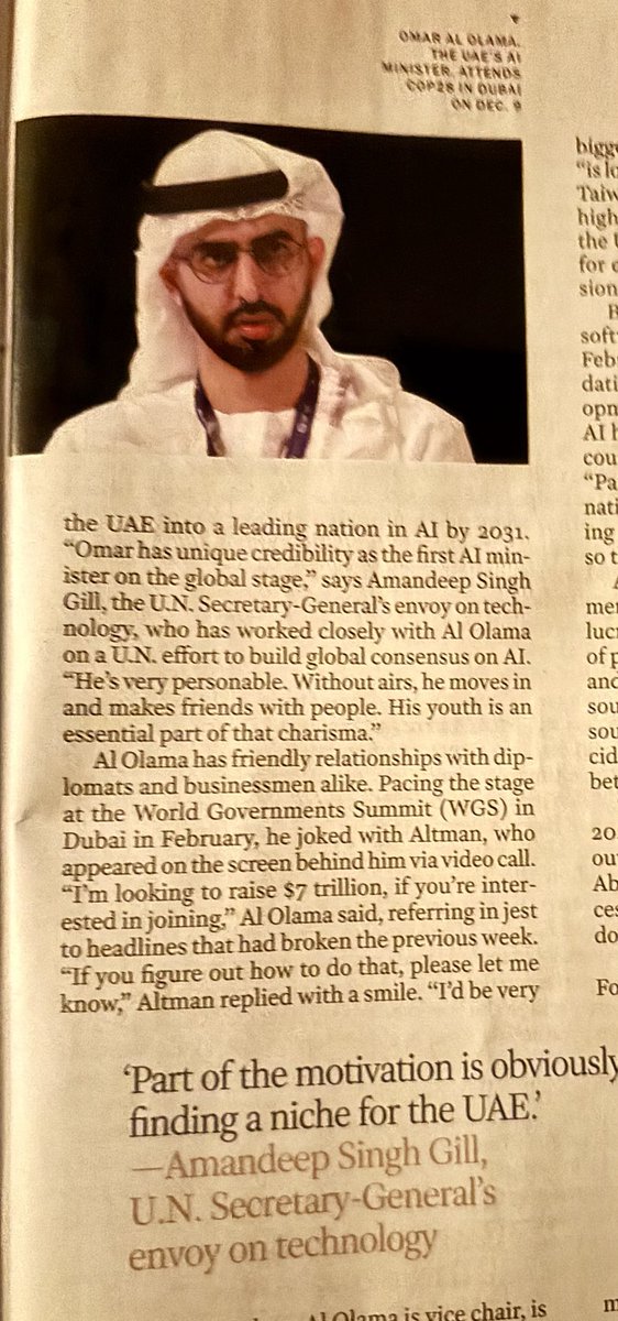 siddhinath's tweet image. यूएई ने विश्व शक्ति संतुलन को बदल दिया।
यह कर दिखाया है उमर अल ओलामा ⁦@OmarSAlolama⁩ ने,जिन्हें जल्द ही दुनिया उमर एआई ओलामा कहकर पुकारेगी। 27 की उम्र में AI मंत्री बनने वाले ⁦⁦@OmarSAlolama⁩ सिर्फ़ 7 साल में विश्व एआई क्रान्ति का सबसे सम्मानित चेहरा बन चुके हैं