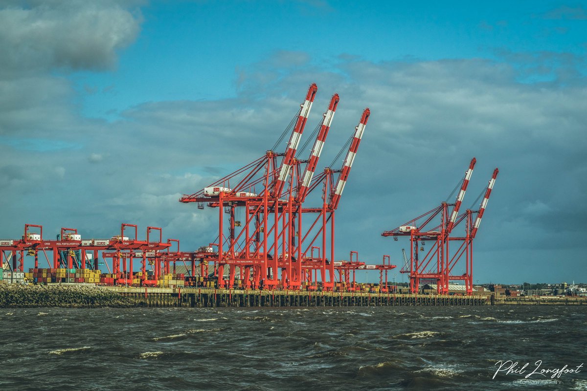 Cranes of Seaforth Dock Liverpool @PeelLandP @angiesliverpool @LiverpoolTweeta @mersey_shipping @YOLiverpool @investliverpool #liverpooldocks #rivermersey #mersey #merseyside