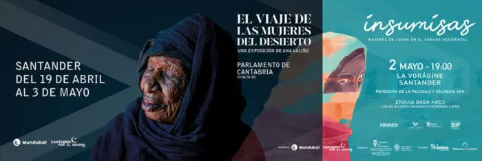 Mujer saharaui y Derechos Humanos, ejes de las actividades en Santander de @Mundubat y @CantXelSahara , miembros de @CantabriaONGD elfaradio.com/2024/04/16/muj… #Exposición #Mundubat #CantabriaPorElSáhara #SáharaOccidental #Marruecos #TerritoriosOcupados