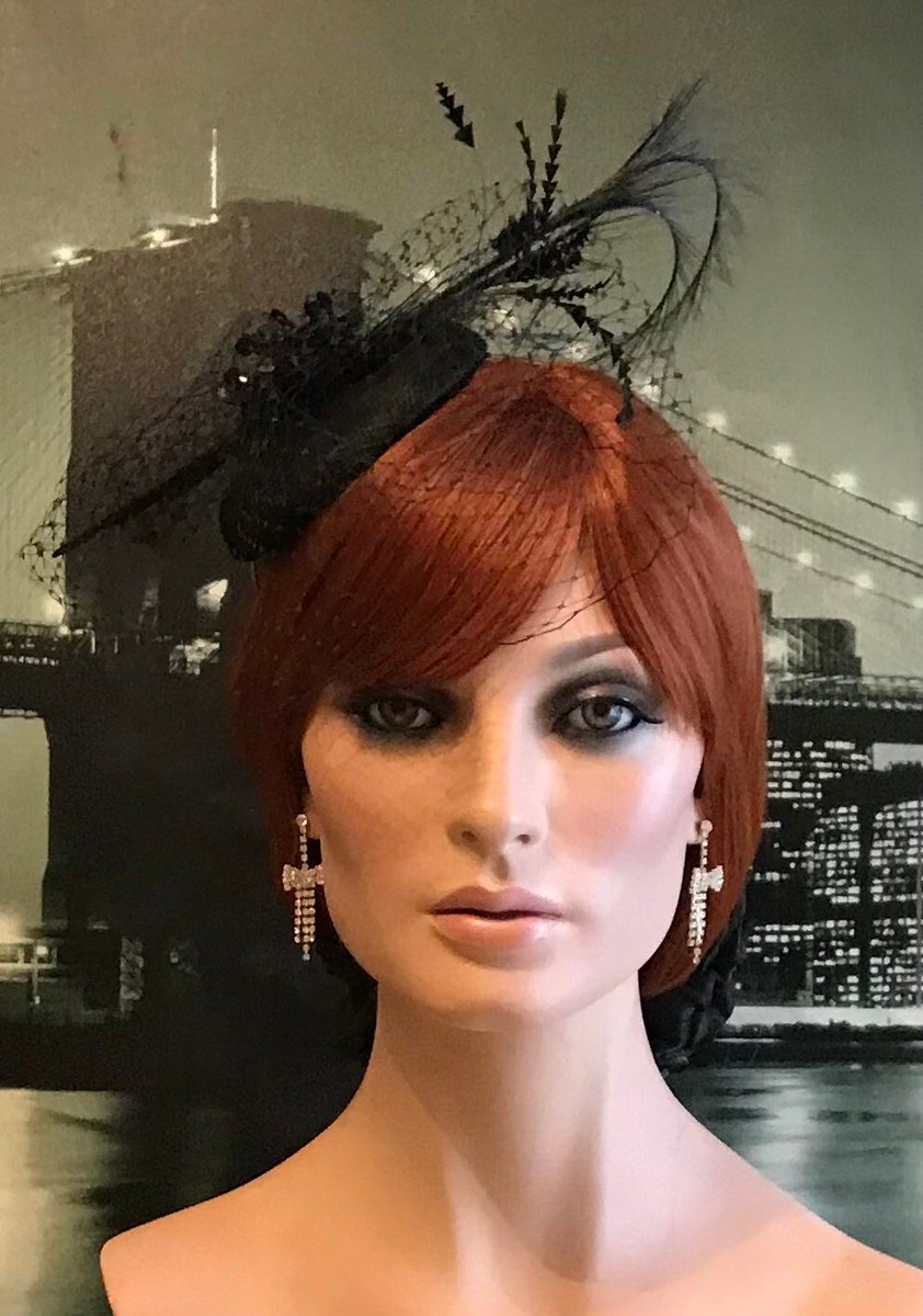 Excited to share the latest addition to my #etsy shop: Black fascinator with sequins and feathers by F.A summer / wedding / formal / church / funeral / garden party / classic / spring / etsy.me/4438FHt #black #wedding #formalevent #sequins #feathers #glamorous #elegant